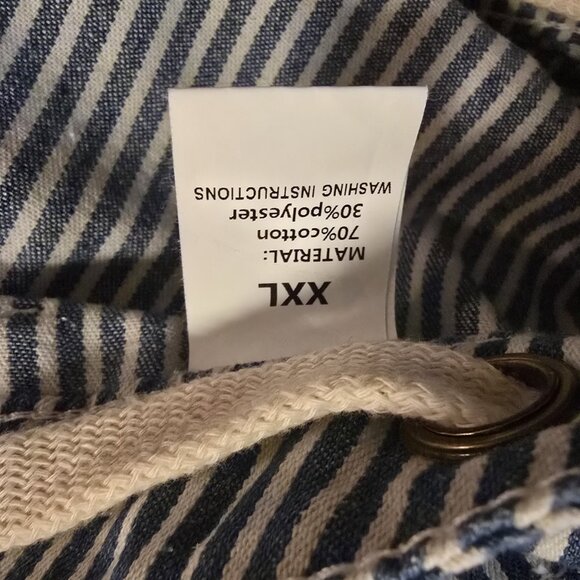 Kedera Barrel Jeans Womens XXL Pinstriped Paint Splattered EUC - Picture 5 of 5